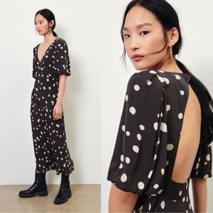 Delize Polka Dot Midi Dress by ba&sh